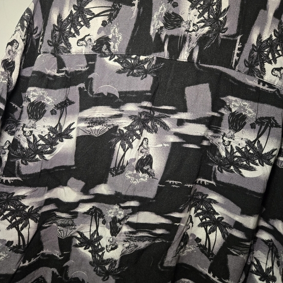 Puritan Hawaiian Shirt Black Short Sleeve Size XL Button Down - Picture 5 of 5